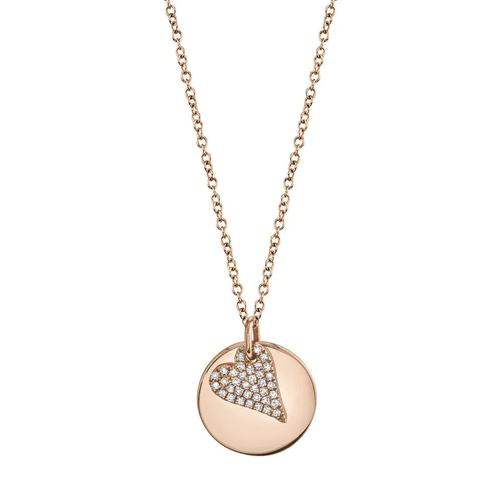 0.09ctw Diamond Pave Heart Necklace