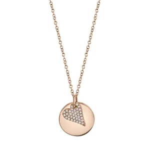 0.09ctw Diamond Pave Heart Necklace