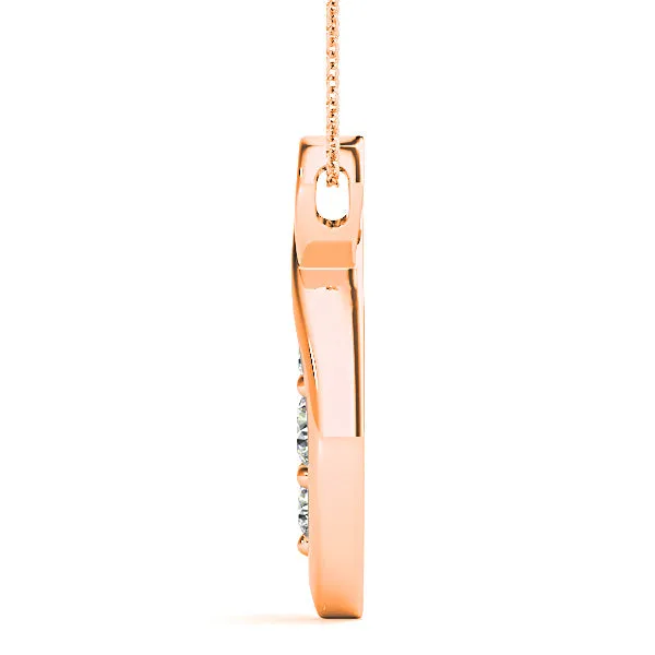 0.50 ctw Round Diamond Three Stone Necklace Pendant