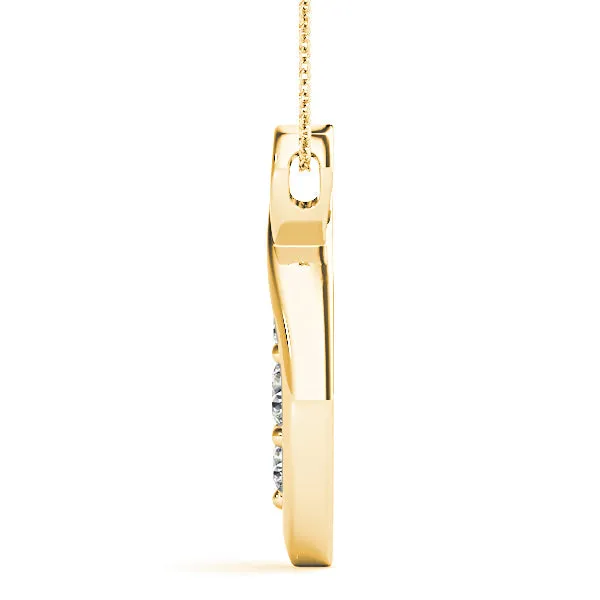 0.50 ctw Round Diamond Three Stone Necklace Pendant