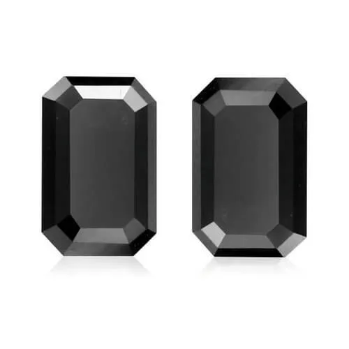 0.80 CT Emerald Cut Black Loose Moissanite Diamond