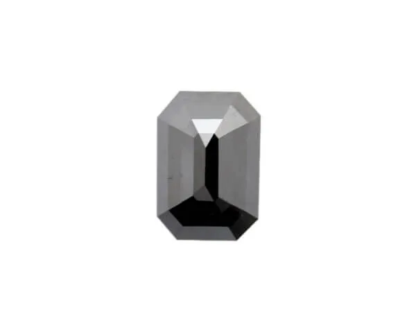 0.80 CT Emerald Cut Black Loose Moissanite Diamond