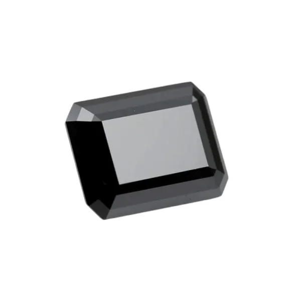 0.80 CT Emerald Cut Black Loose Moissanite Diamond