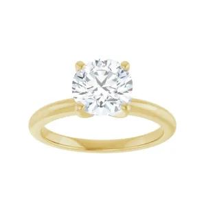 0.87 CT Brilliant Round Diamond Cocktail Ring - Gold