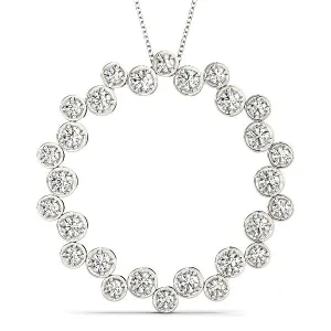 1.00 ctw Diamond Circle Necklace Pendant