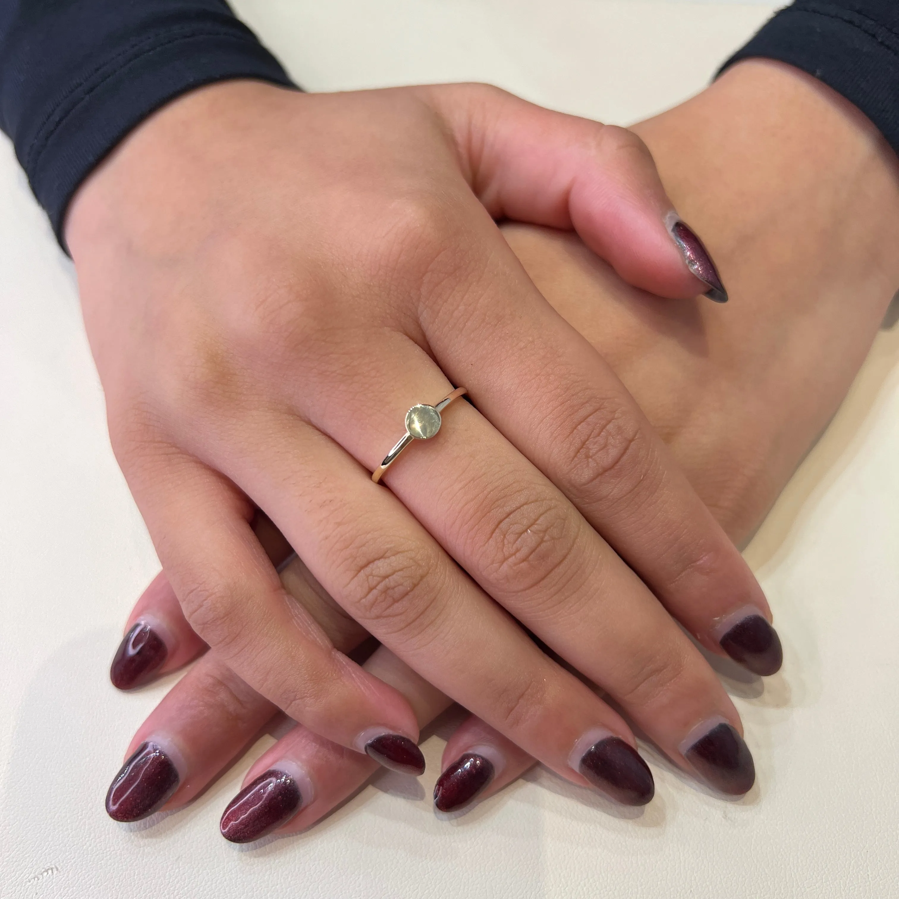 10K Gold Mini Round Signet Ring