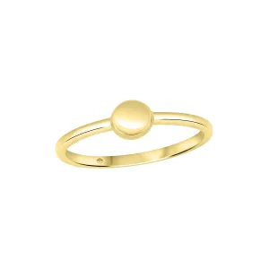 10K Gold Mini Round Signet Ring