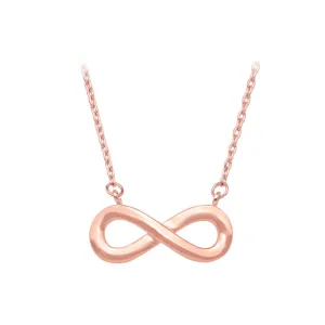 10K Sideway Infinity Rose Gold Necklace