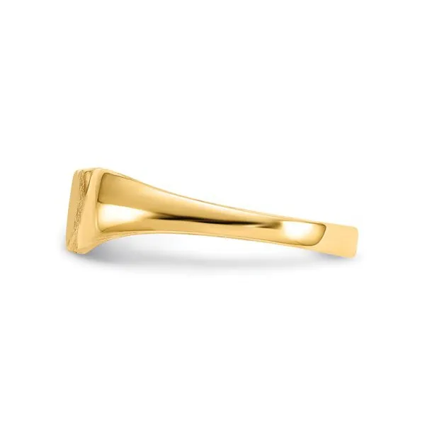 10K Yellow Gold Heart Children Signet Ring