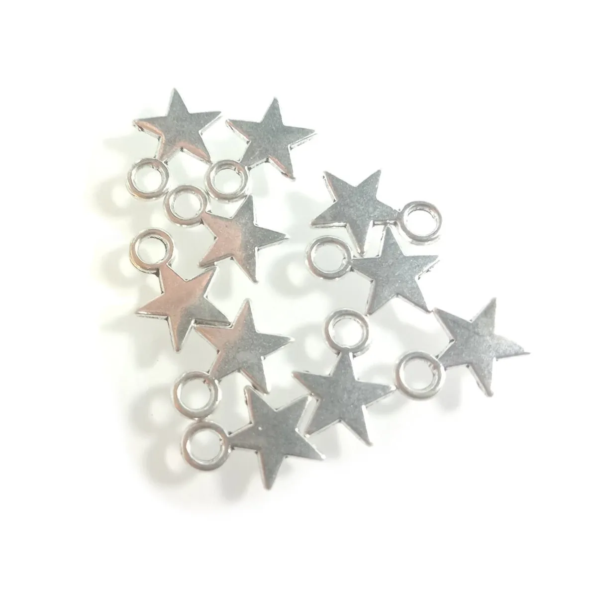 10pcs Stars Silver Gold Colour Tiny For DIY Necklaces Bracelets Pendants Charms
