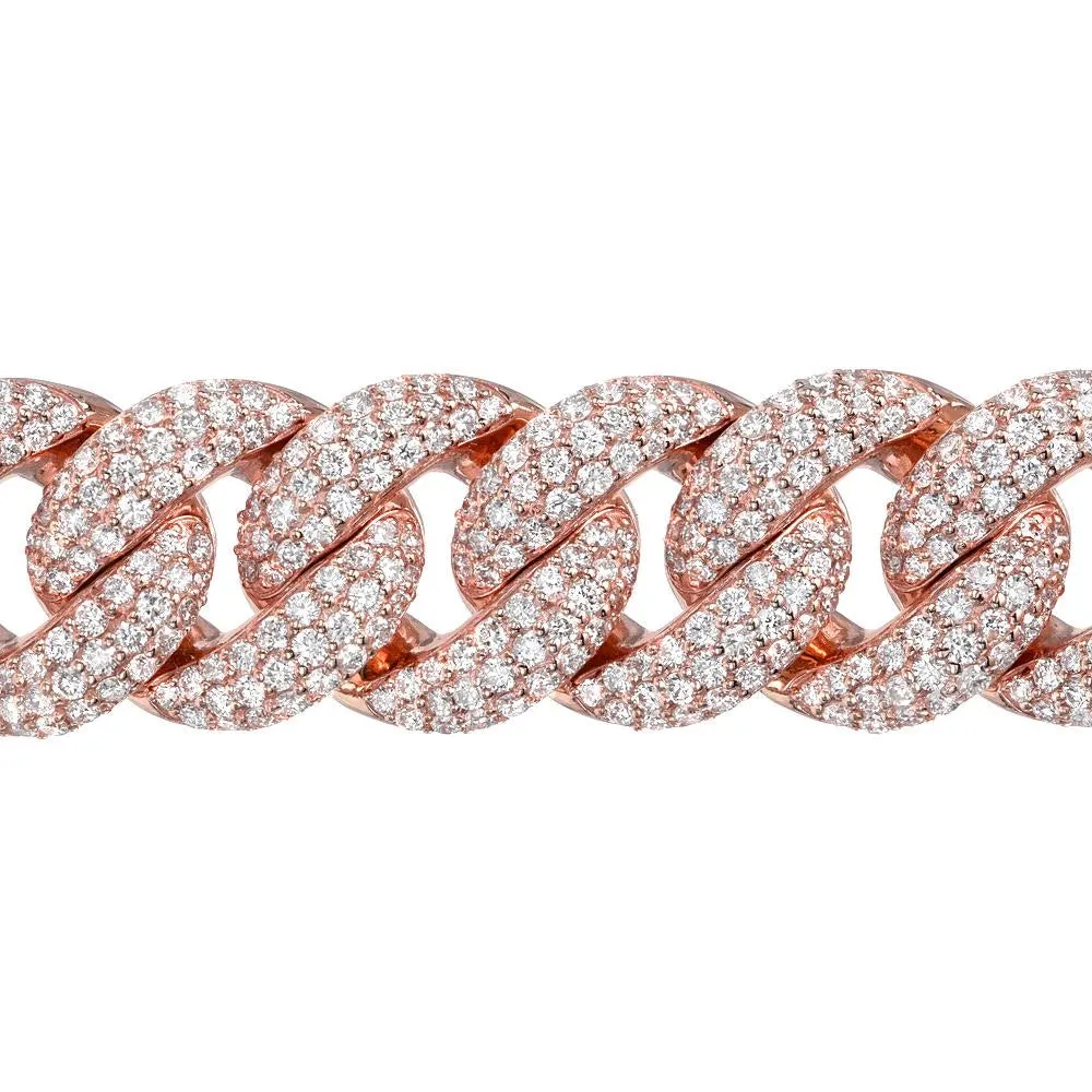 12mm SOLID DIAMOND CUBAN BRACELET
