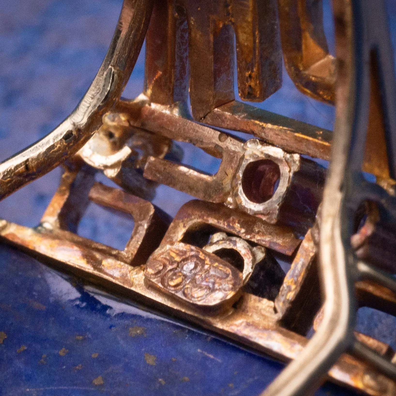 14 Karat Lapis Lazuli & Diamond Ring