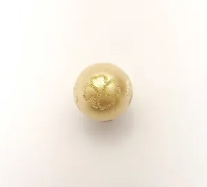 14k Gold Filled 8.0mm Sand Blasted Stardust Clover Bead 1.8mm Hole (4004780SB4LC)