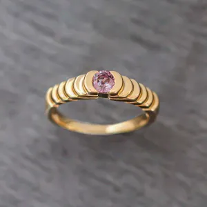 14k Gold   Mauve Sapphire Step Ring
