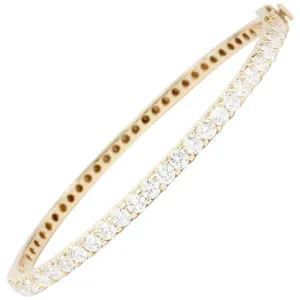 14K Rose Gold 3.12 CT Diamond Bangle Bracelet