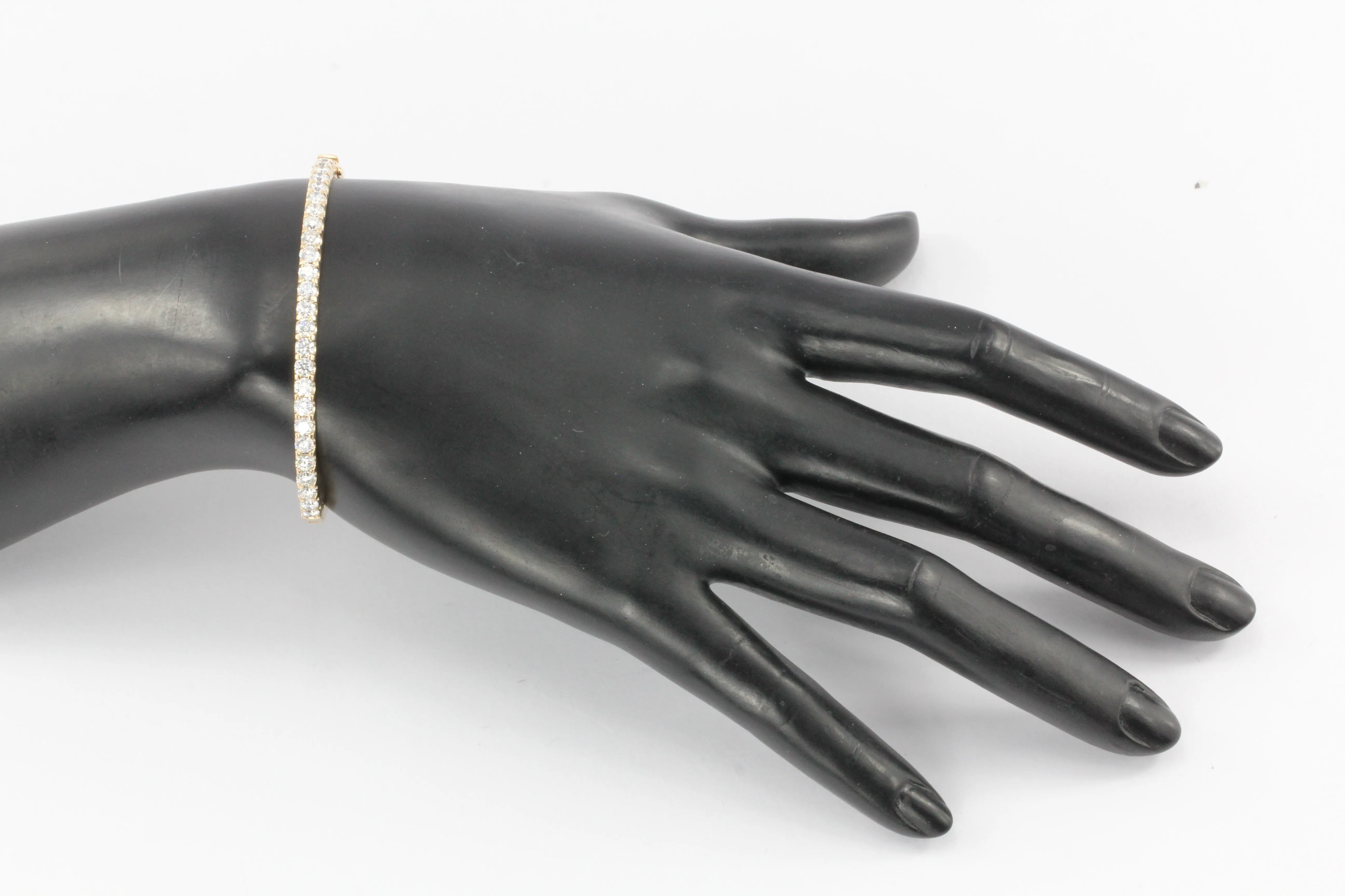 14K Rose Gold 3.12 CT Diamond Bangle Bracelet