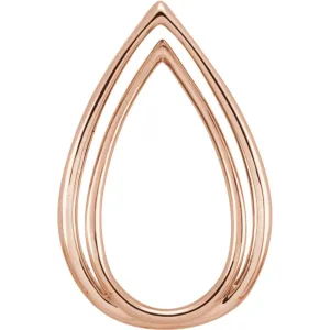 14k Rose Gold Freeform Pendant