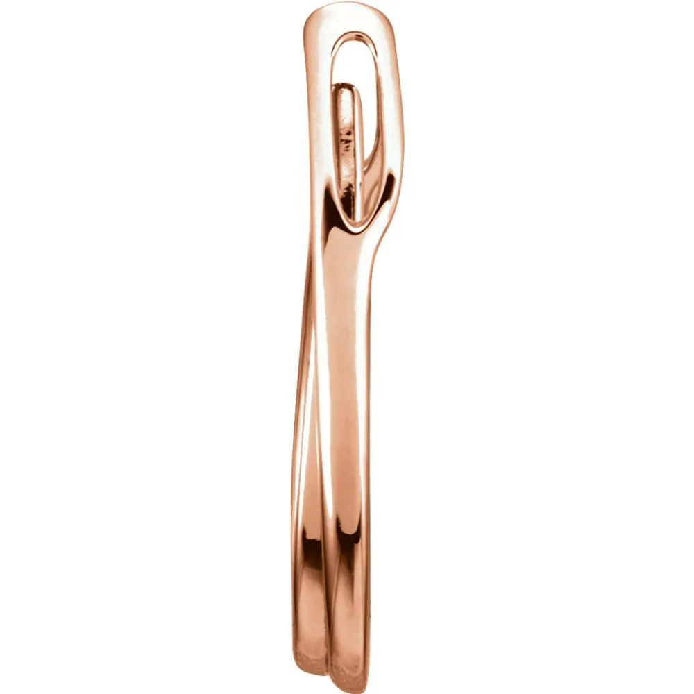 14k Rose Gold Freeform Pendant
