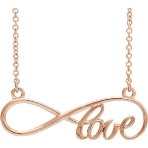 14k Rose Gold Love Infinity-Inspired 17" Necklace
