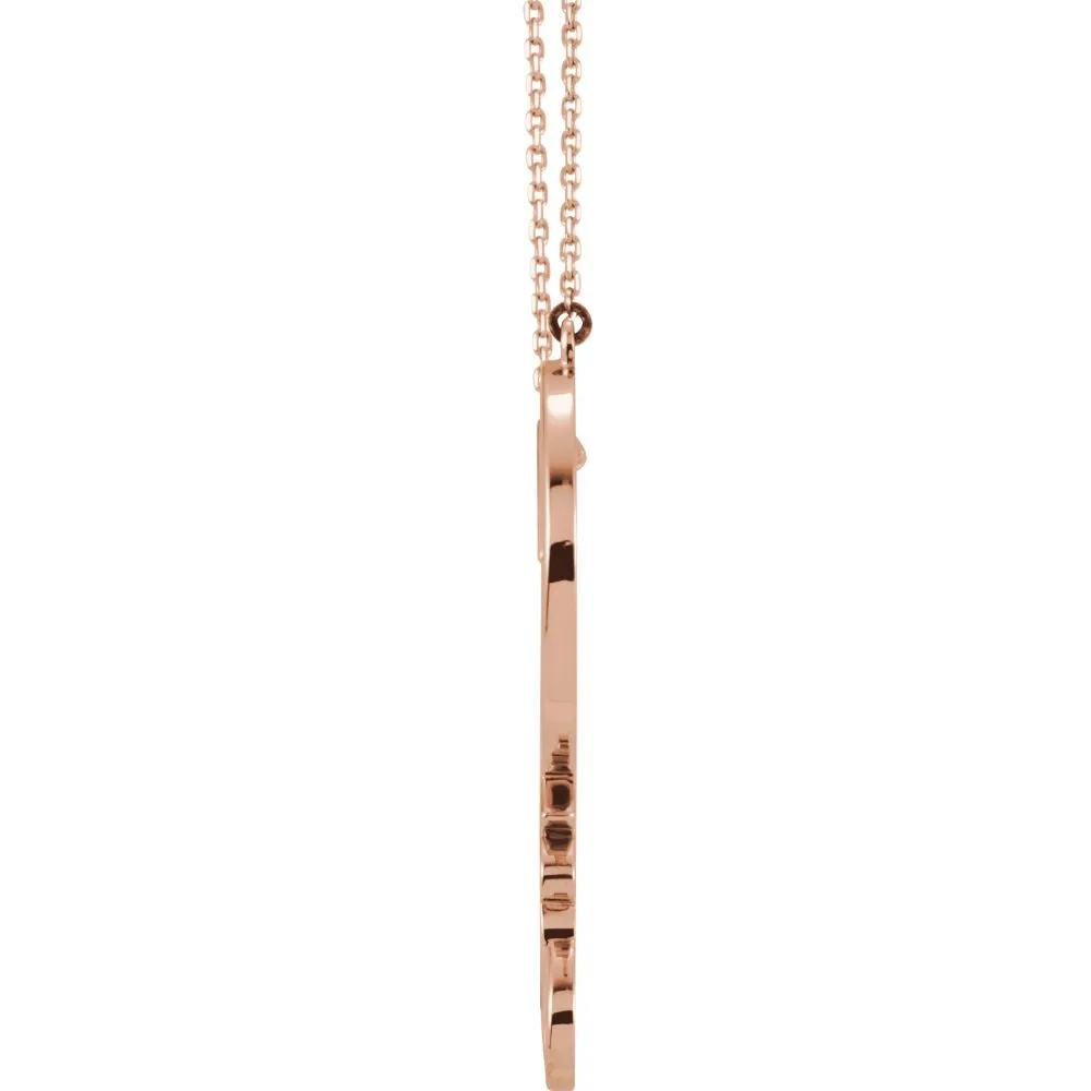 14k Rose Gold "Love" Heart Infinity-Inspired 18" Necklace