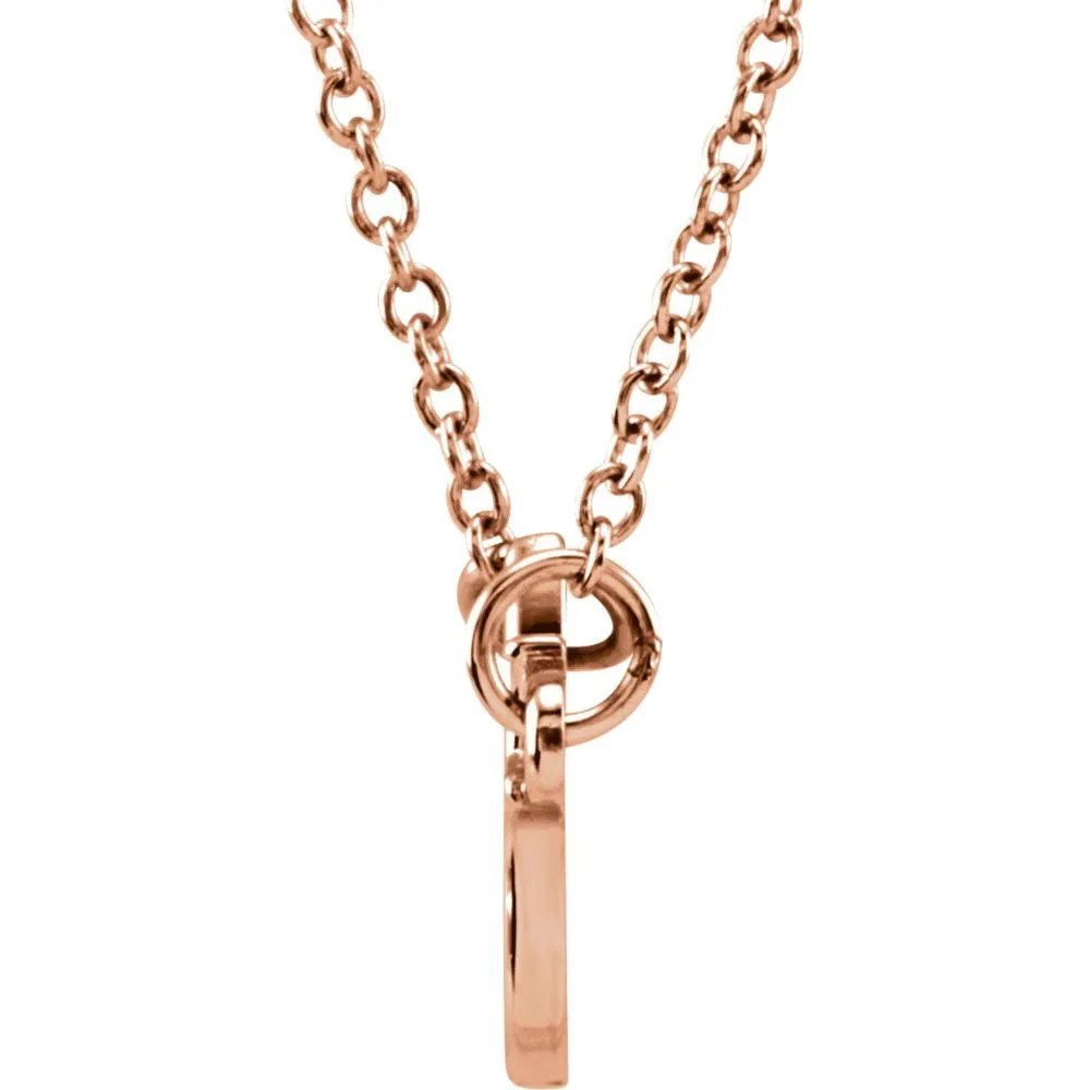 14k Rose Gold Tiny Posh Lotus 16-18" Necklace