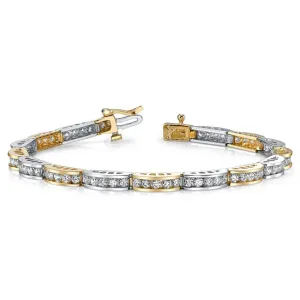 14k Solid Gold Round Cut Diamond Tennis Bracelet (2.0.cts.tw)