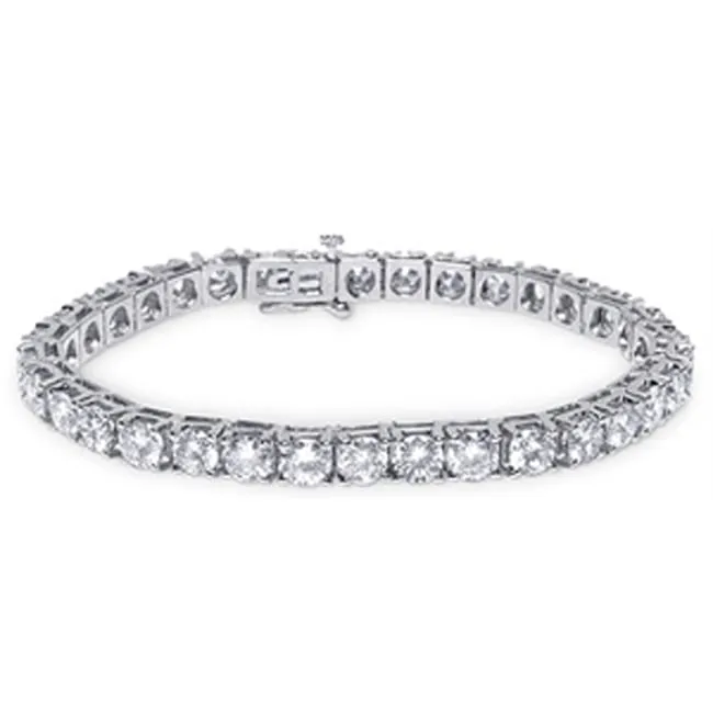14k Solid Gold Round Diamond Tennis Bracelet (4.20.cts.tw)