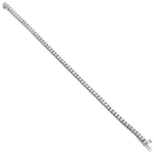 14K Solid White Gold Womens Diamond Tennis Bracelet 3.51 Ctw