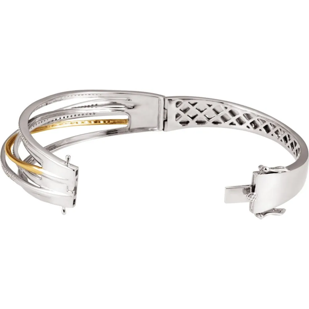 14K White & Yellow Gold 1 CTW Diamond 8" Bracelet