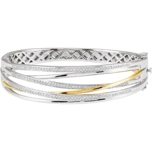 14K White & Yellow Gold 1 CTW Diamond 8" Bracelet
