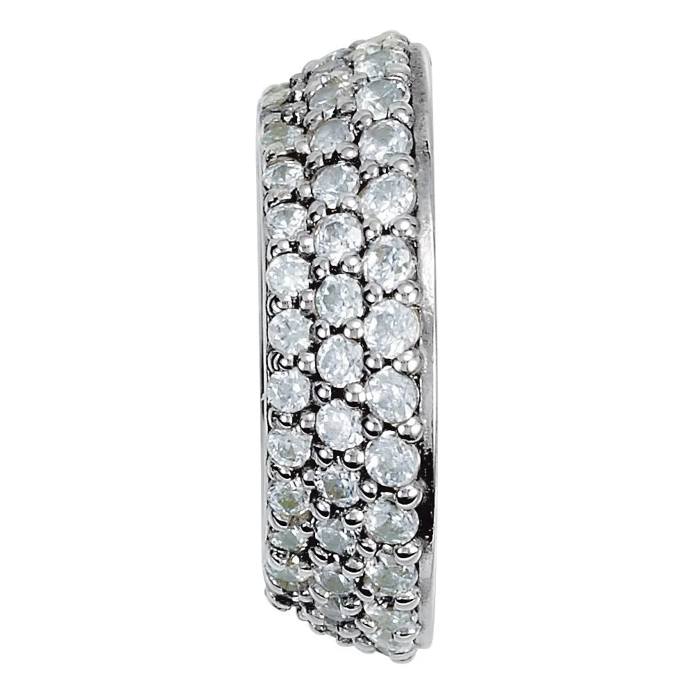 14k White Gold .36 CTW Diamond Pre-set Halo-Style Trim