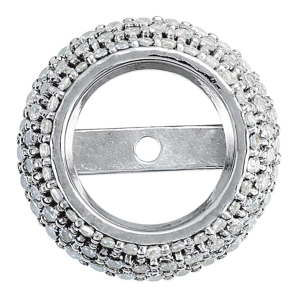 14k White Gold .36 CTW Diamond Pre-set Halo-Style Trim