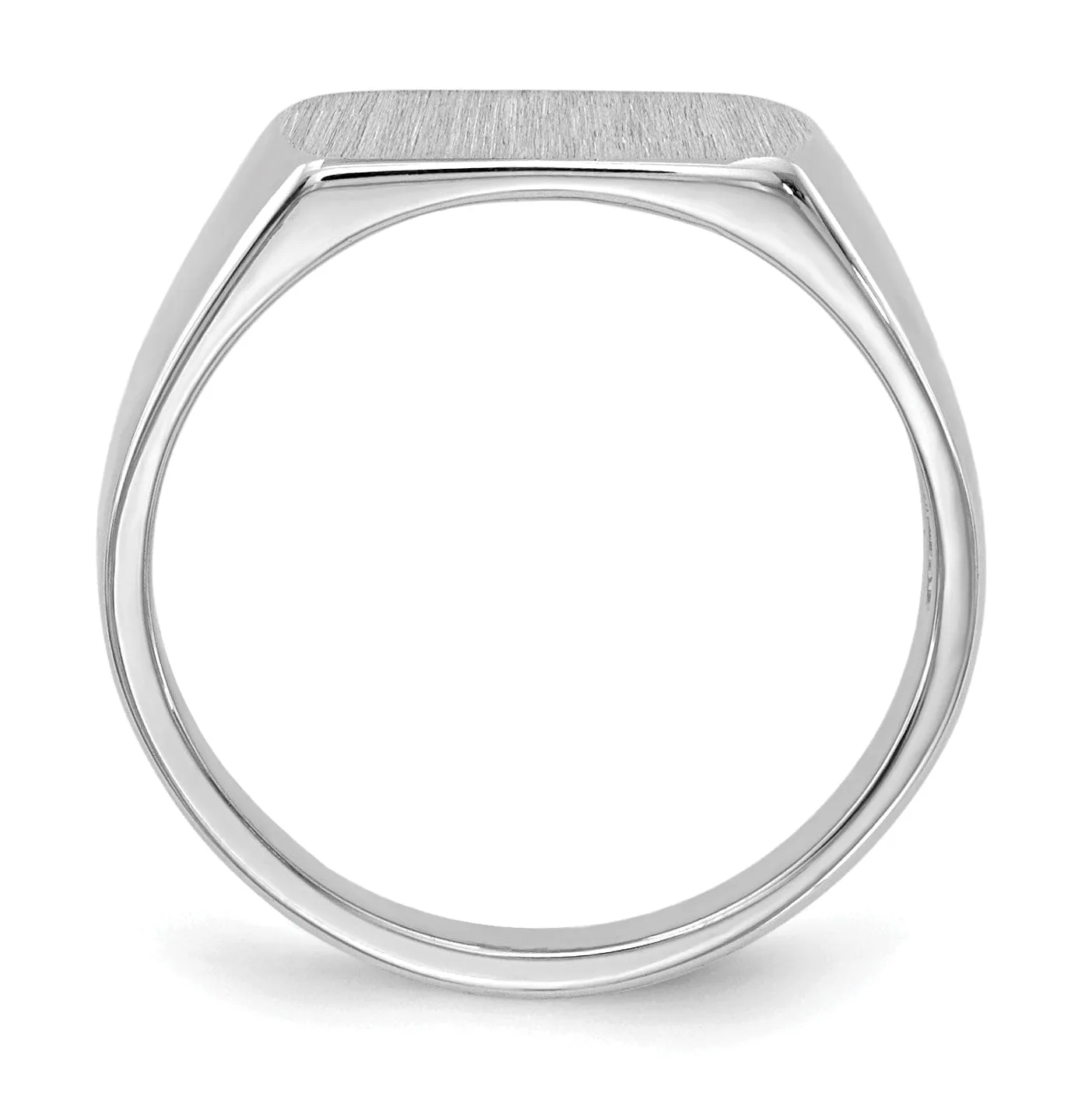 14k White Gold Signet Children's Ring