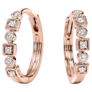 14K Yellow Diamond Mixable Earring 1/7 ctw
