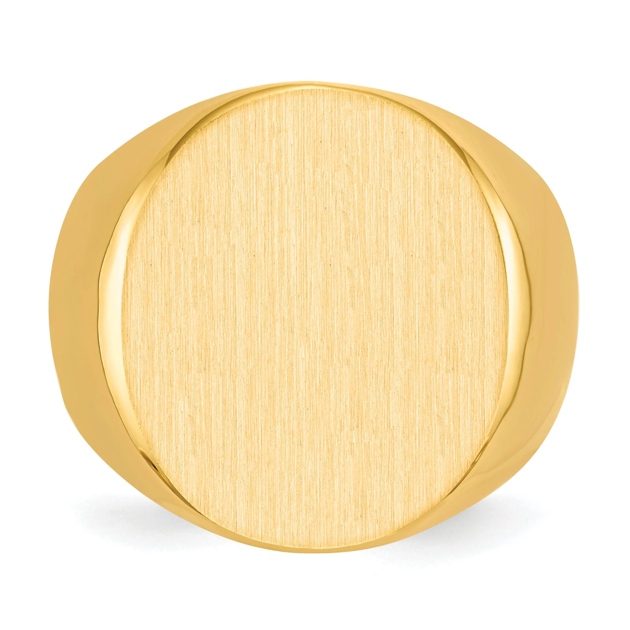 14k Yellow Gold Men's Polished Signet Ring