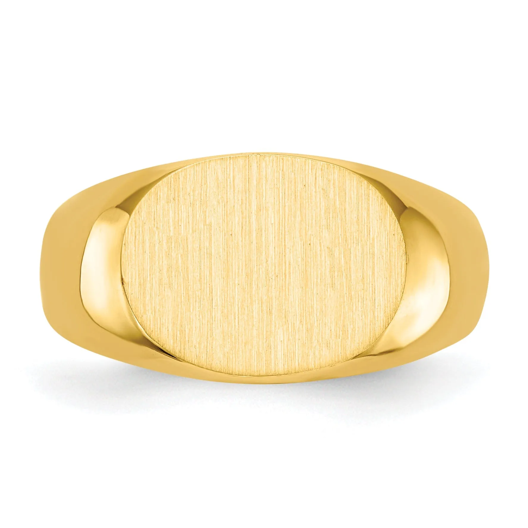 14k Yellow Gold Open Back Signet Ring