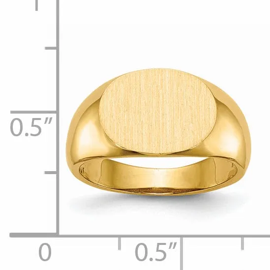 14k Yellow Gold Open Back Signet Ring