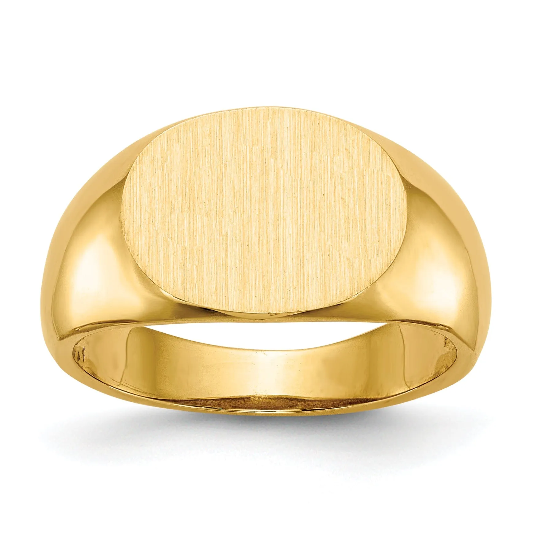 14k Yellow Gold Open Back Signet Ring