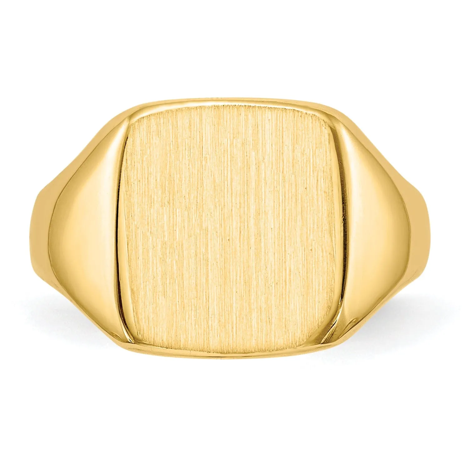 14k Yellow Gold Solid Back Signet Ring
