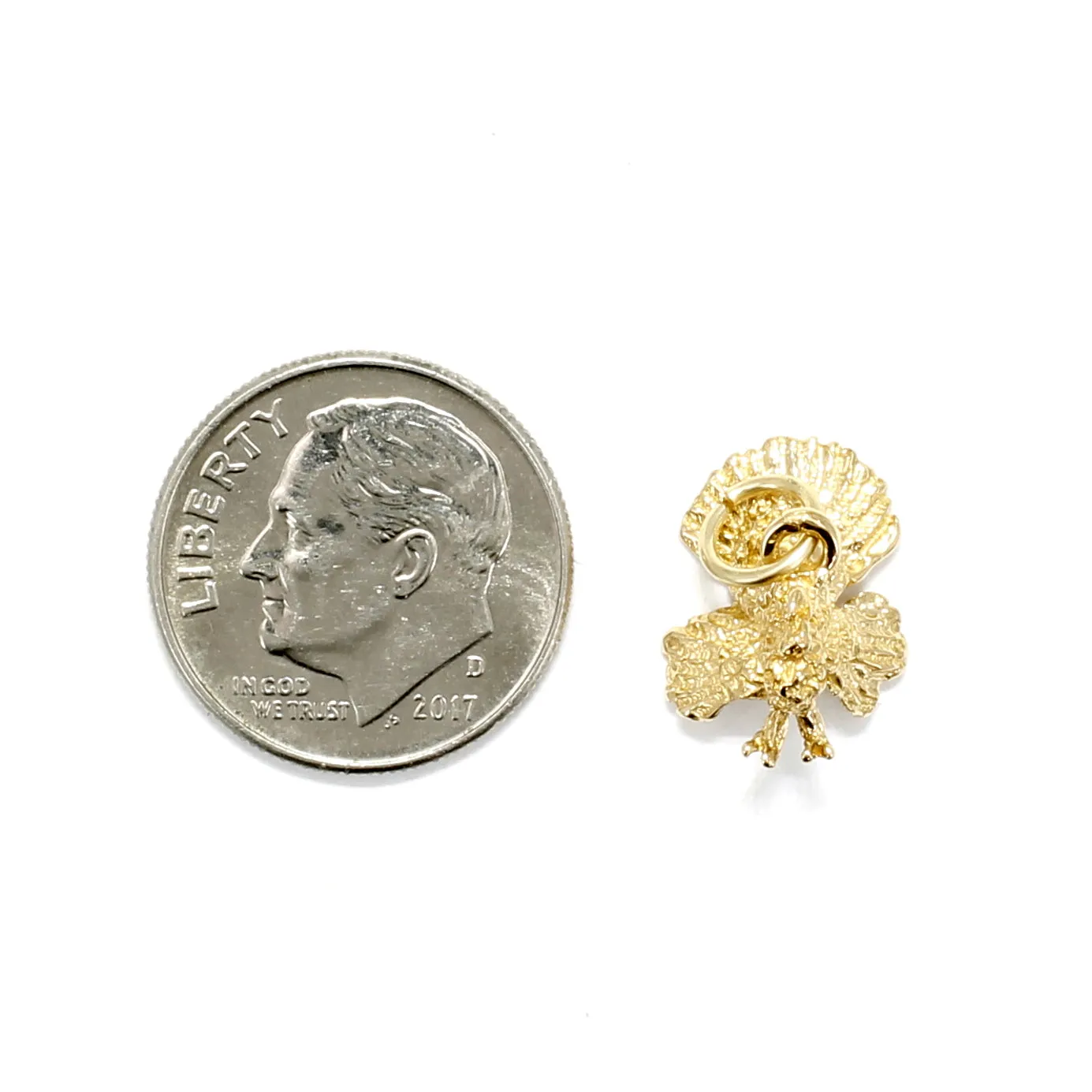 14kt Gold Turkey Charm Thanksgiving gift for her