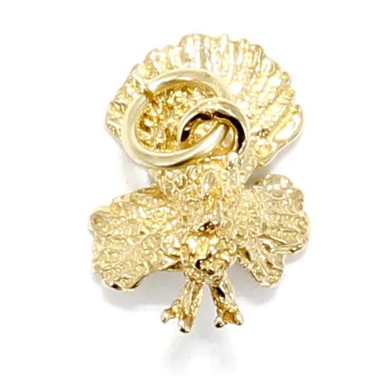 14kt Gold Turkey Charm Thanksgiving gift for her
