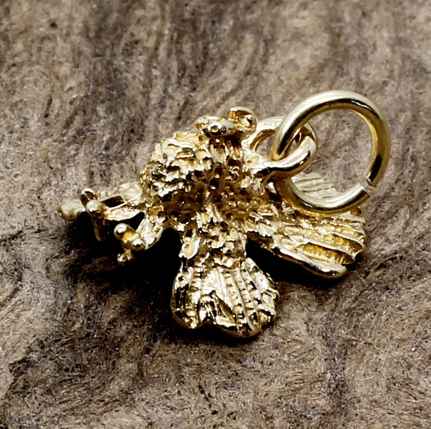 14kt Gold Turkey Charm Thanksgiving gift for her