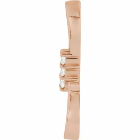 14KT Rose Gold Diamond S-Hook Extender Clasp
