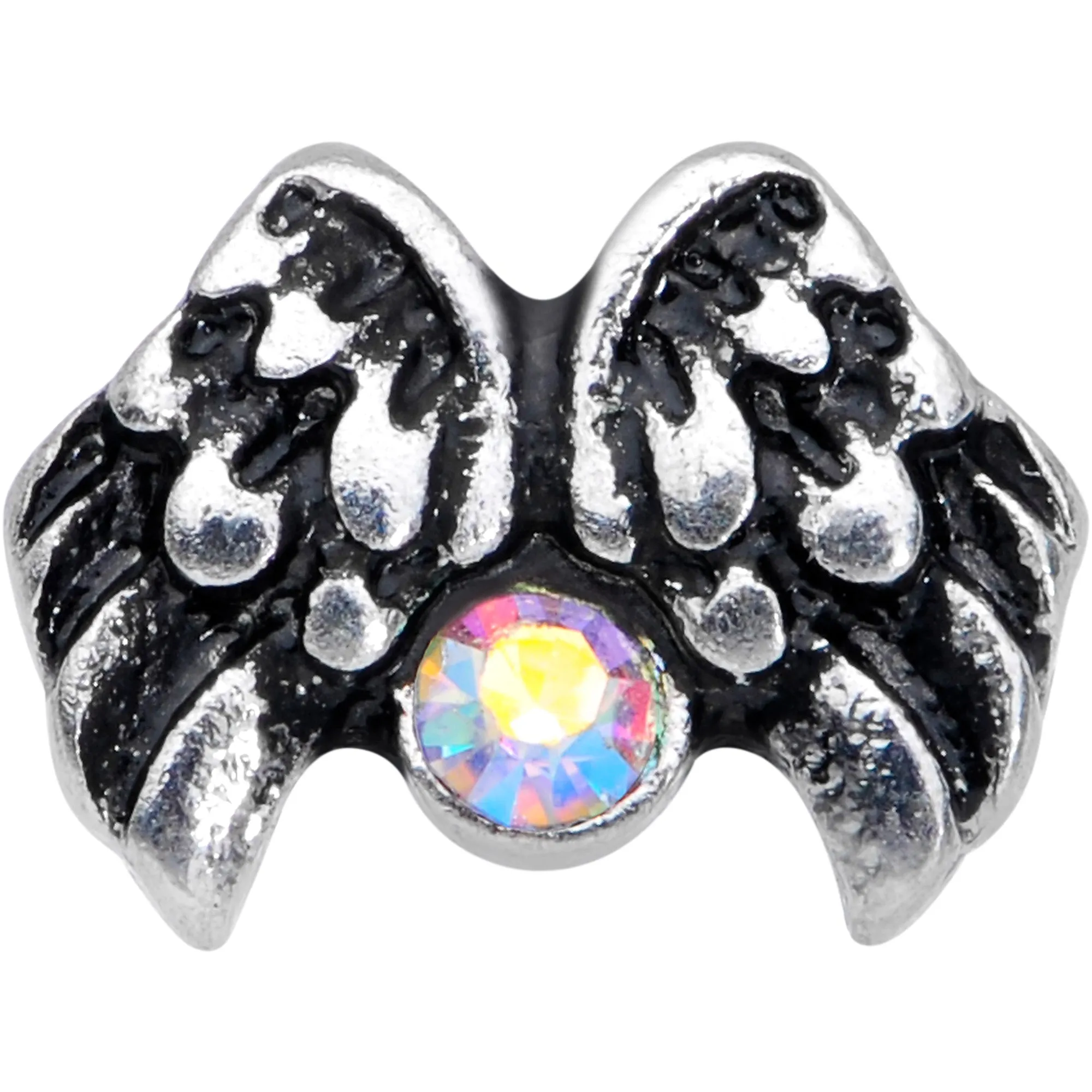 16 Gauge 1/4 Aurora Gem Angel Wings Cartilage Tragus Earring