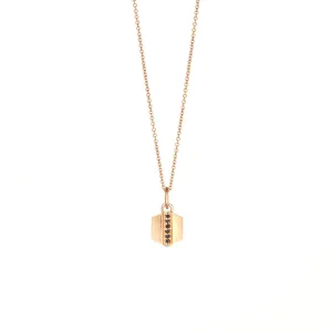 18 Karat Rose Gold Black Diamond Maya Pendant