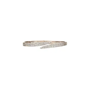 18 Karat White Gold Diamond Pirouette Bangle