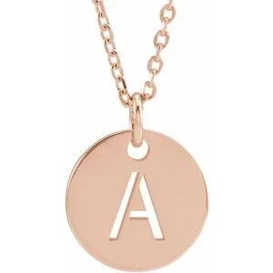 18K Rose Gold-Plated Sterling Silver Initial A 16-18" Necklace
