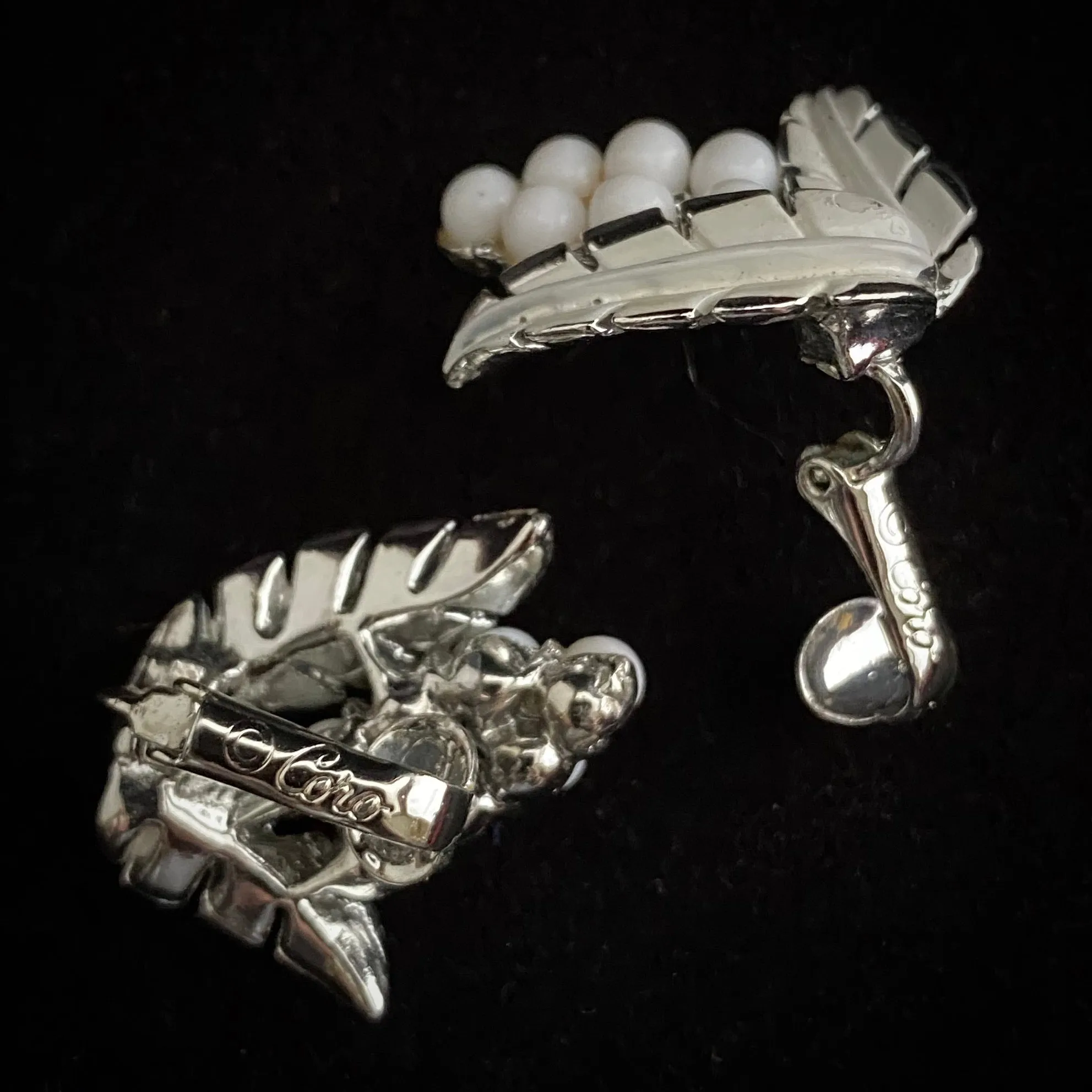 1957 Coro Feather Fern Bracelet & Earring Set