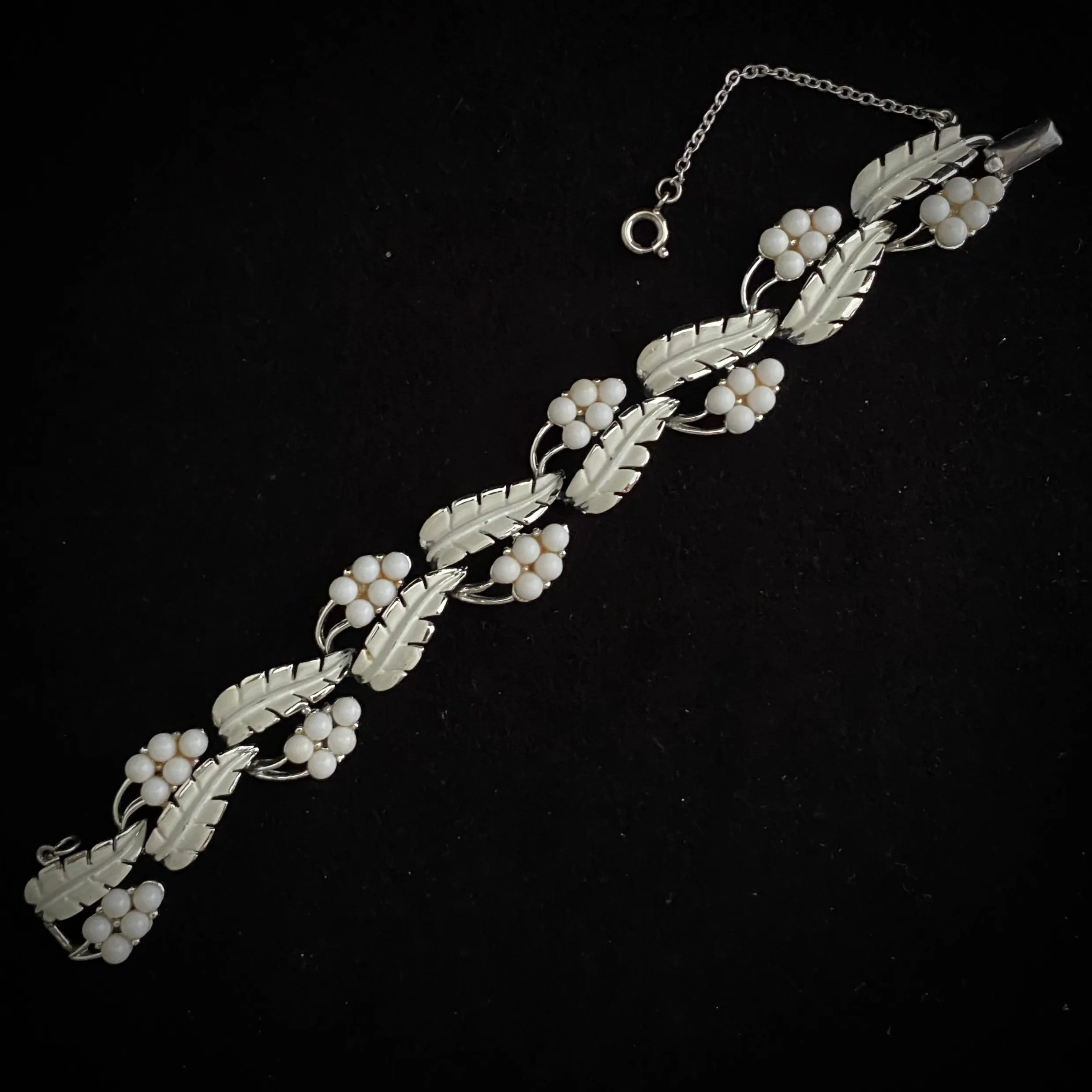 1957 Coro Feather Fern Bracelet & Earring Set