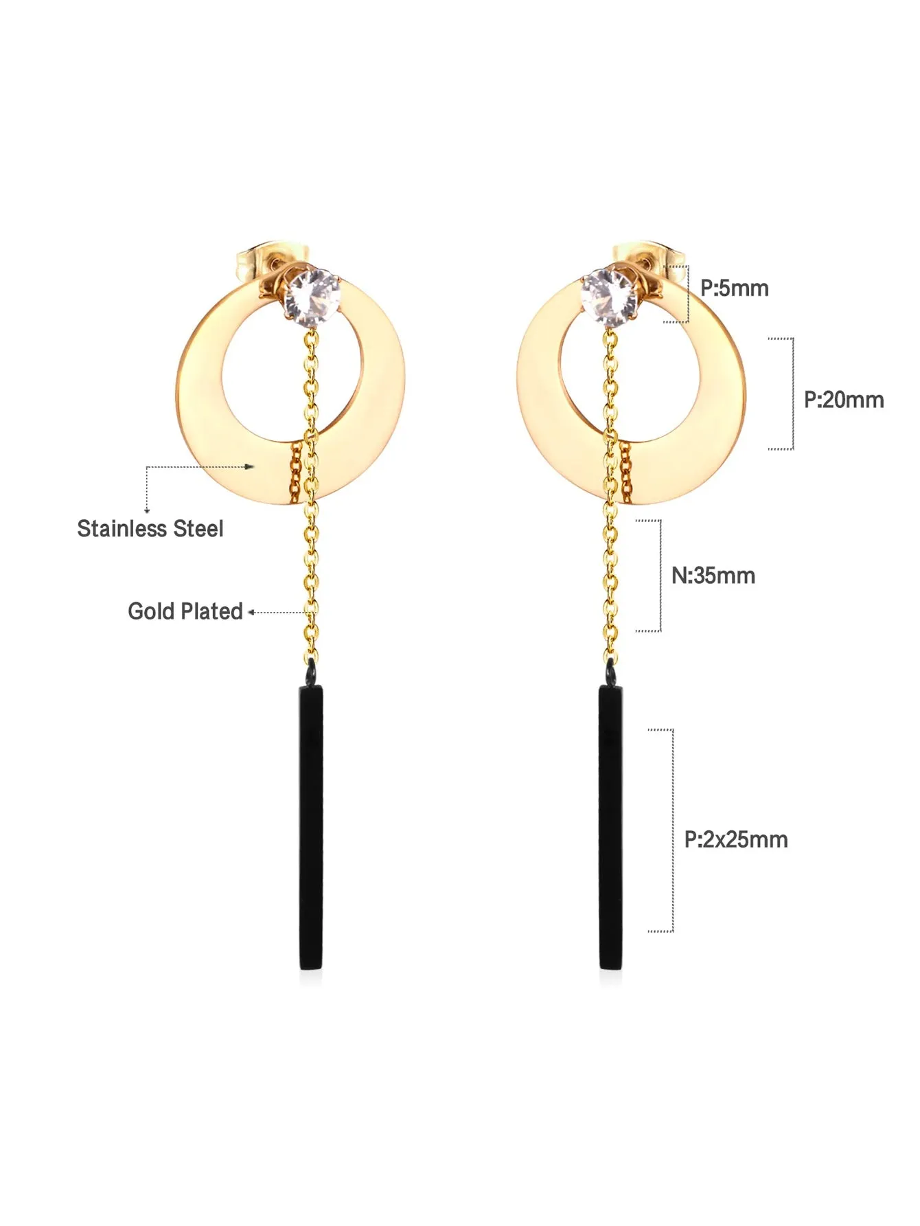 1pair Tassel Drop Earrings - FD ⚡
